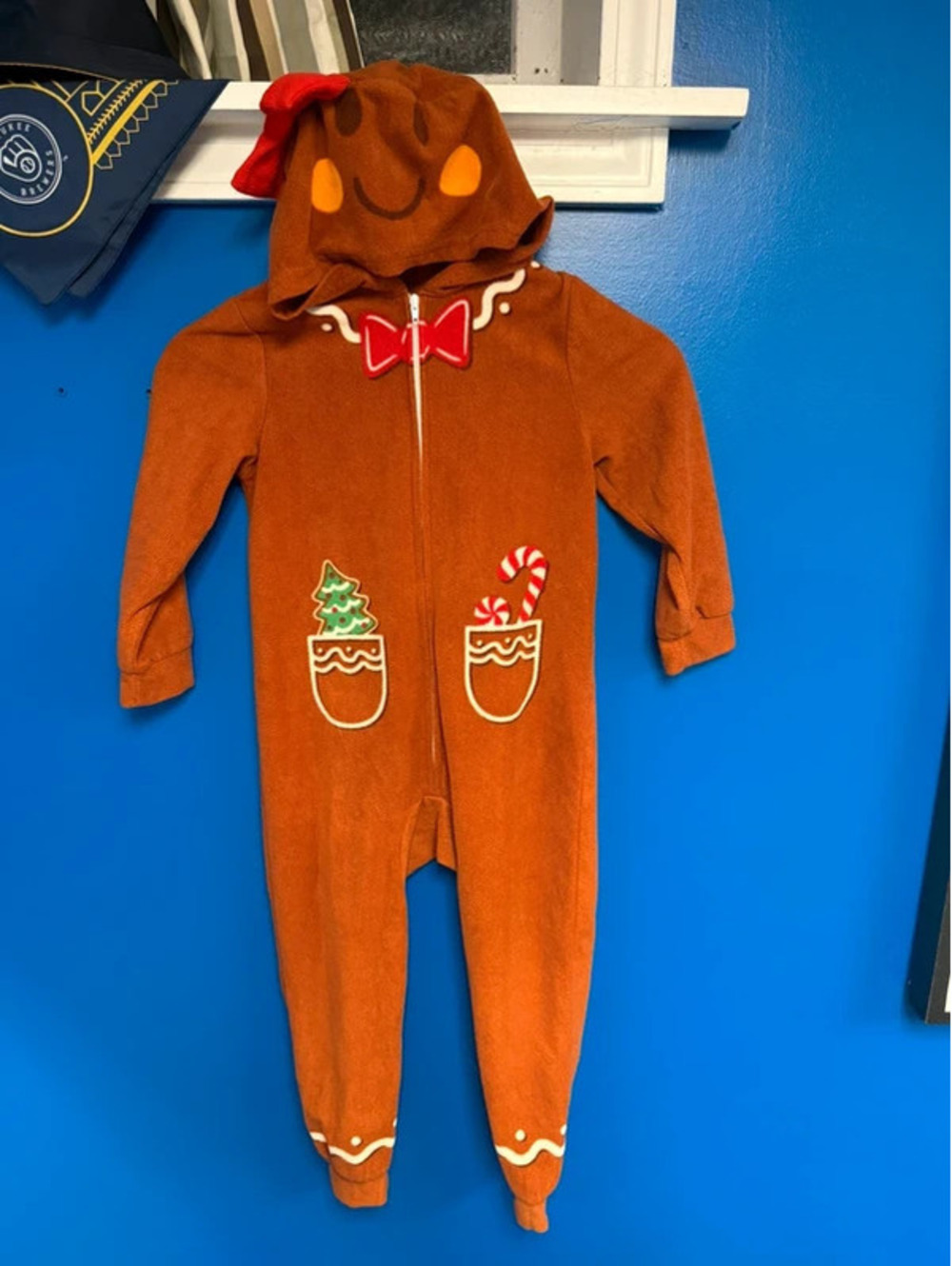 Kids Gingerbread Man Christmas Halloween Costume